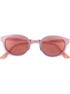 Retrosuperfuture 'panamá Synthesis' Round Sunglasses, Adult Unisex, Pink/purple, Titanium