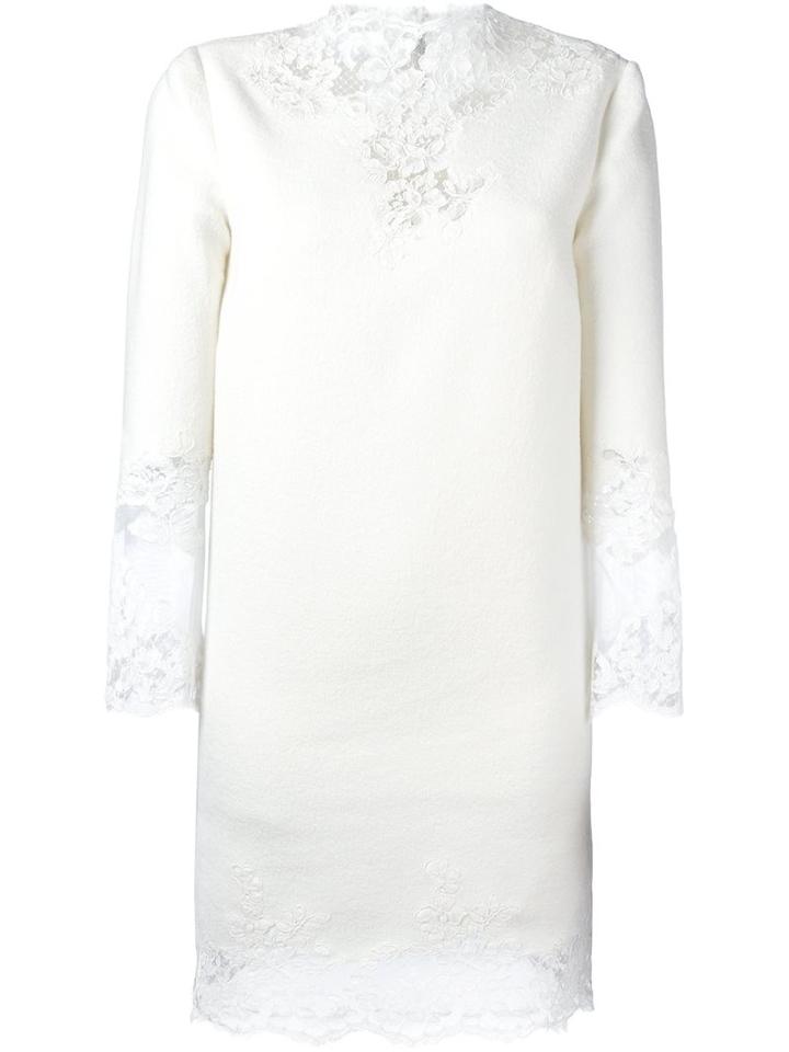 Ermanno Scervino Lace Layer Dress, Women's, Size: 44, Nude/neutrals, Silk/cotton/polyamide/wool