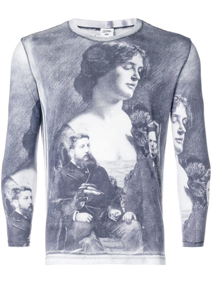 Jean Paul Gaultier Vintage Antique Photograph Print T-shirt - Grey