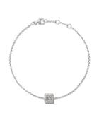De Beers 18kt White Gold De Beers Aura Princess Cut Diamond Bracelet -