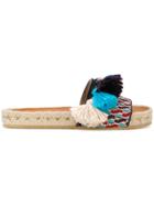 Etro Woven Tassel Sliders - Multicolour