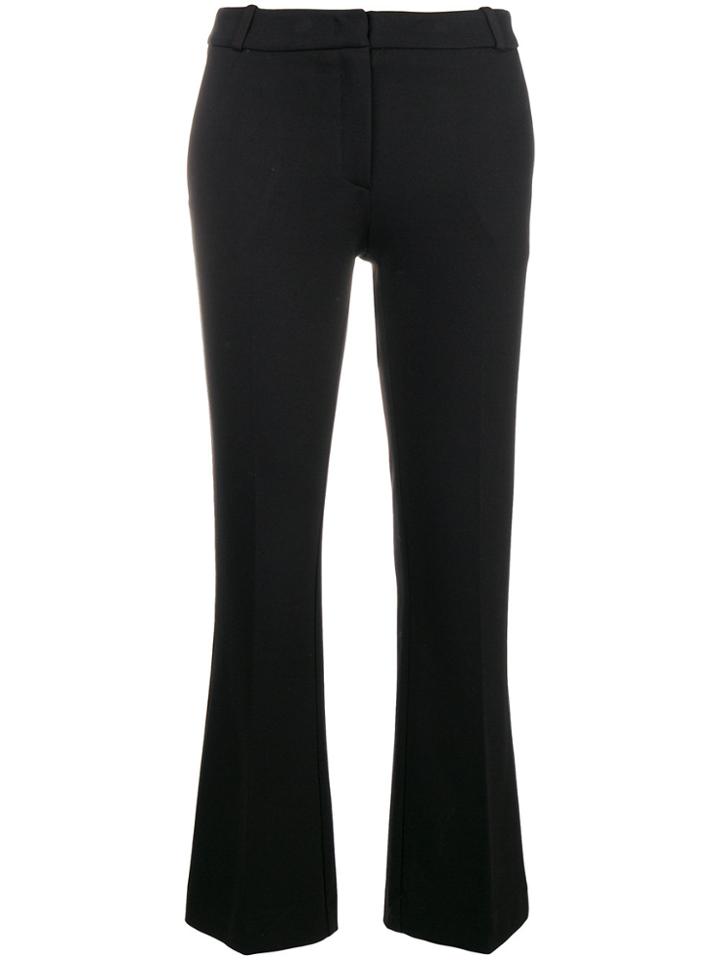 Kiltie Cropped Tailored Trousers - Black
