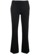 Kiltie Cropped Tailored Trousers - Black