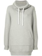 T By Alexander Wang Dense Fleece Hoodie Dress - Grey