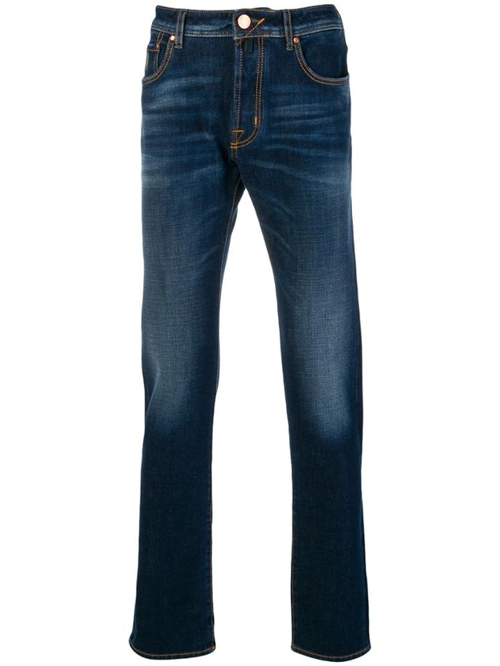 Jacob Cohen Washed Straight Leg Jeans - Blue