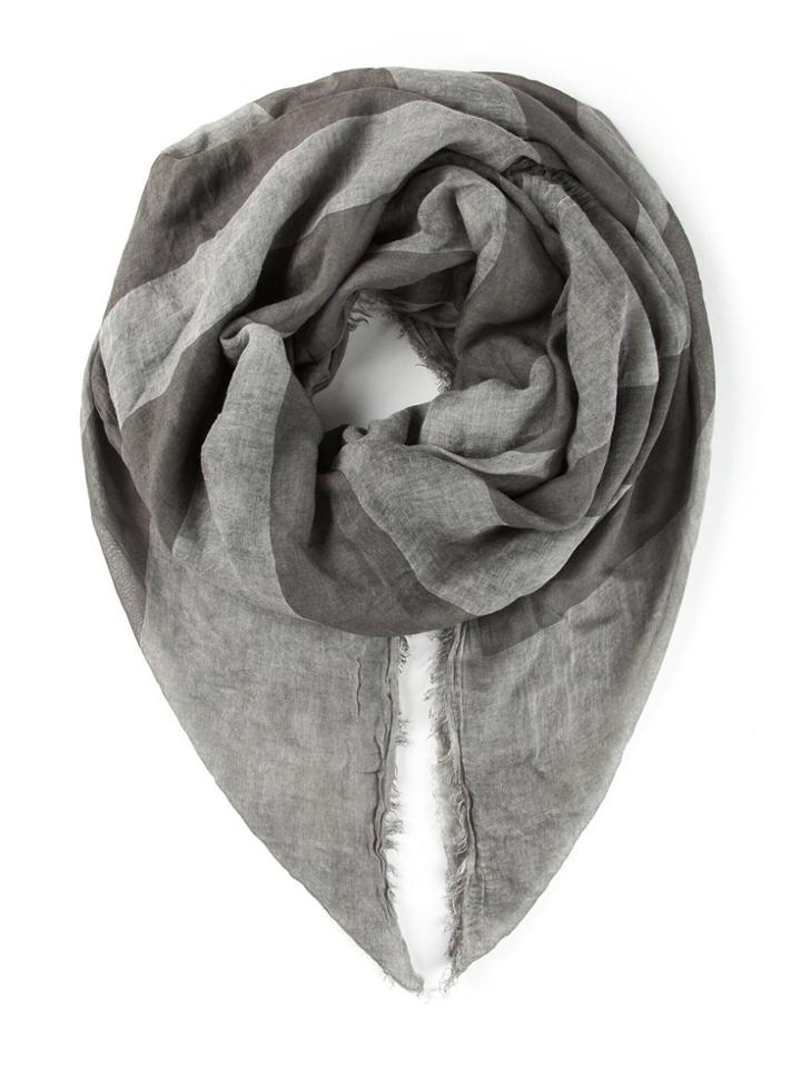 John Varvatos American Flag Print Scarf - Grey