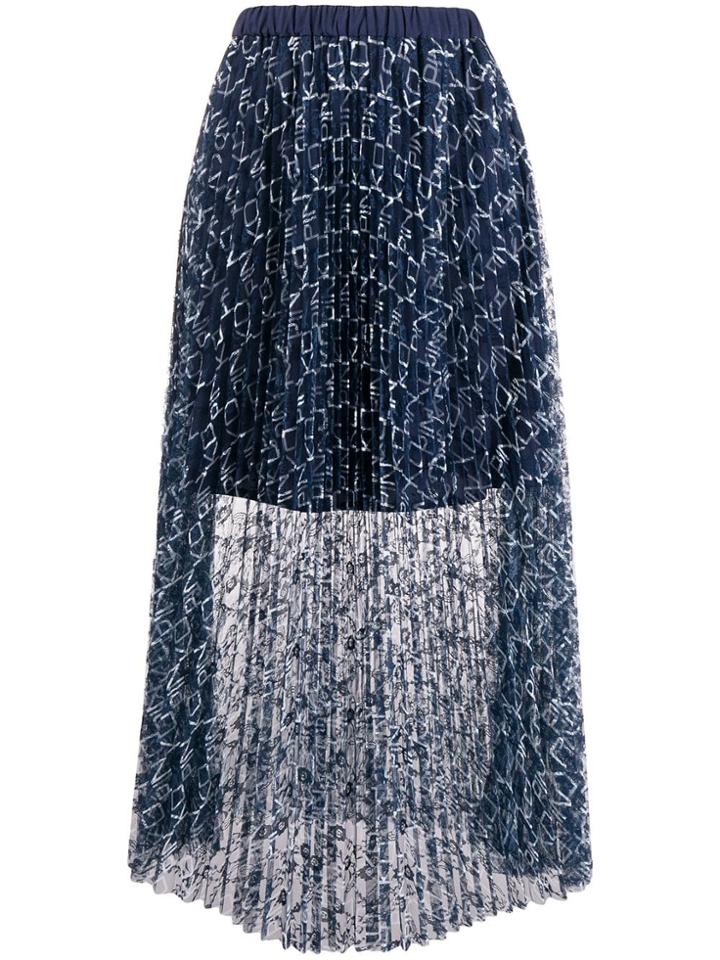 Pinko All-over Logo Skirt - Blue