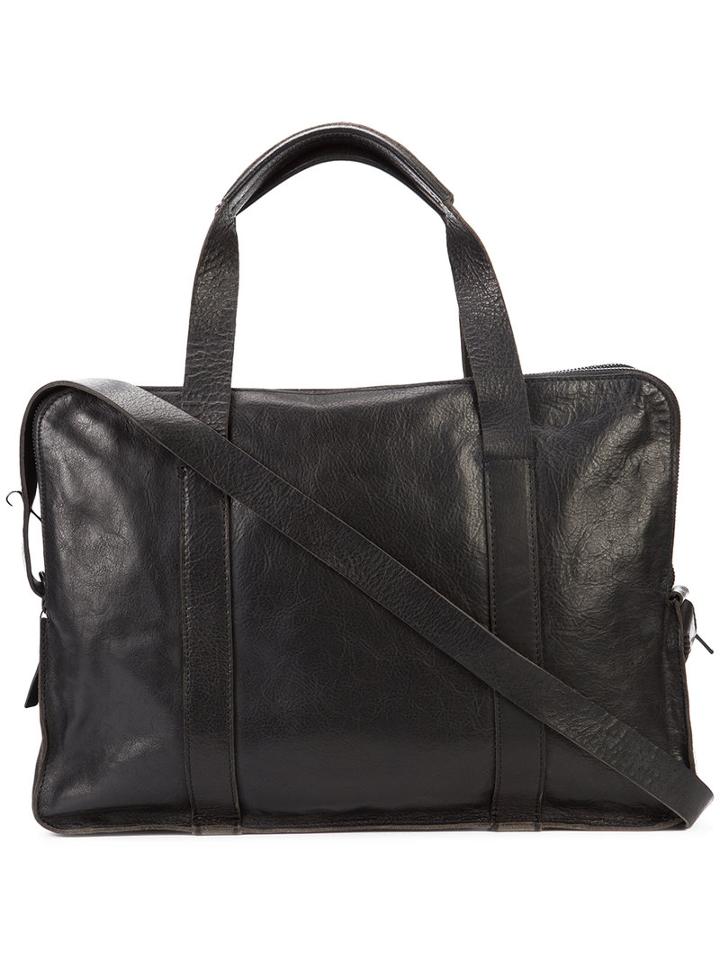 Ann Demeulemeester - Zipped Shoulder Bag - Unisex - Leather - One Size, Black, Leather