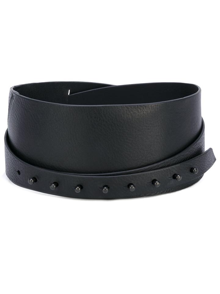 Isabel Benenato - Thick Wrap Around Belt - Women - Leather - Xs, Black, Leather