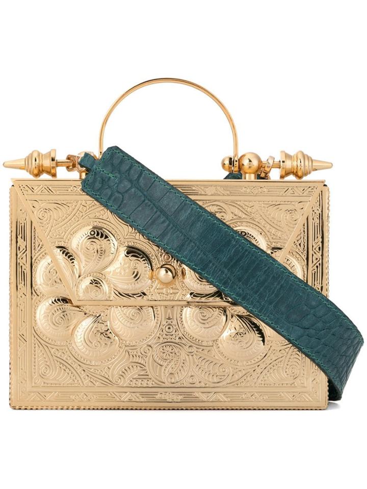 Okhtein Palmette Minaudiere Handbag - Gold