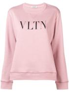 Valentino Vltn Print Sweatshirt - Pink