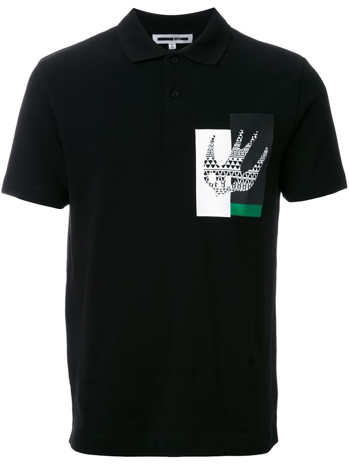 Mcq Alexander Mcqueen Masai Fairisle Swallow Print Polo Shirt