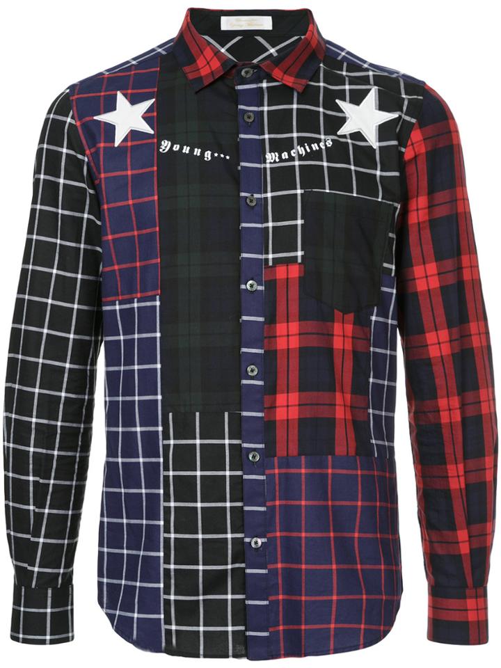 Education From Youngmachines Panelled Check Shirt - Multicolour