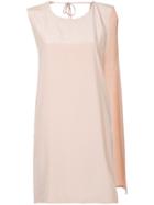Kacey Devlin Deconstructed Neck Tie Dress - Pink & Purple