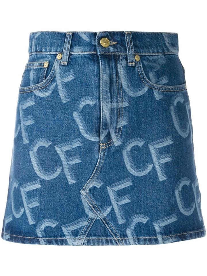 Chiara Ferragni Cf Denim Skirt - Blue