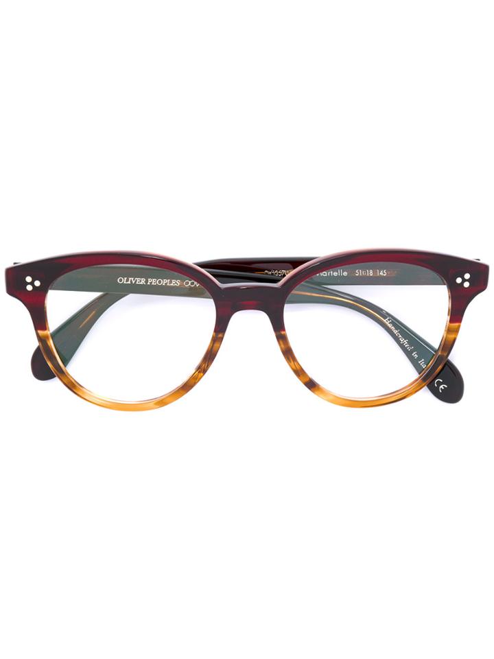 Oliver Peoples Martelle Round Frame Glasses - Brown