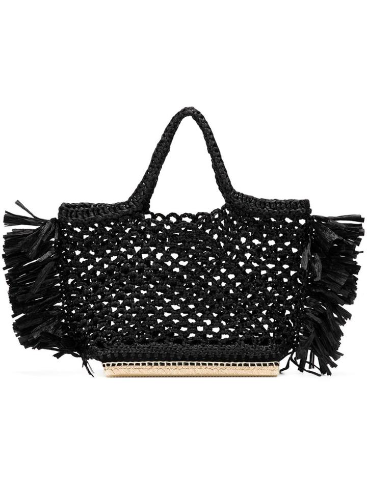 Altuzarra 'espadrille' Rafia Tote Small - Black