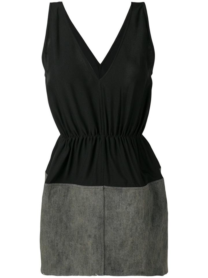 Rick Owens Gathered Tank Top - Black
