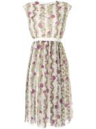 Giambattista Valli Floral Print Day Dress - Neutrals