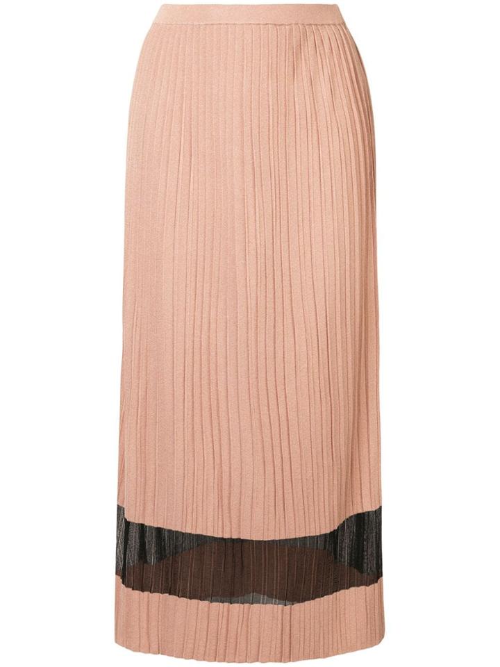 Ballsey Pleated Midi Skirt - Pink