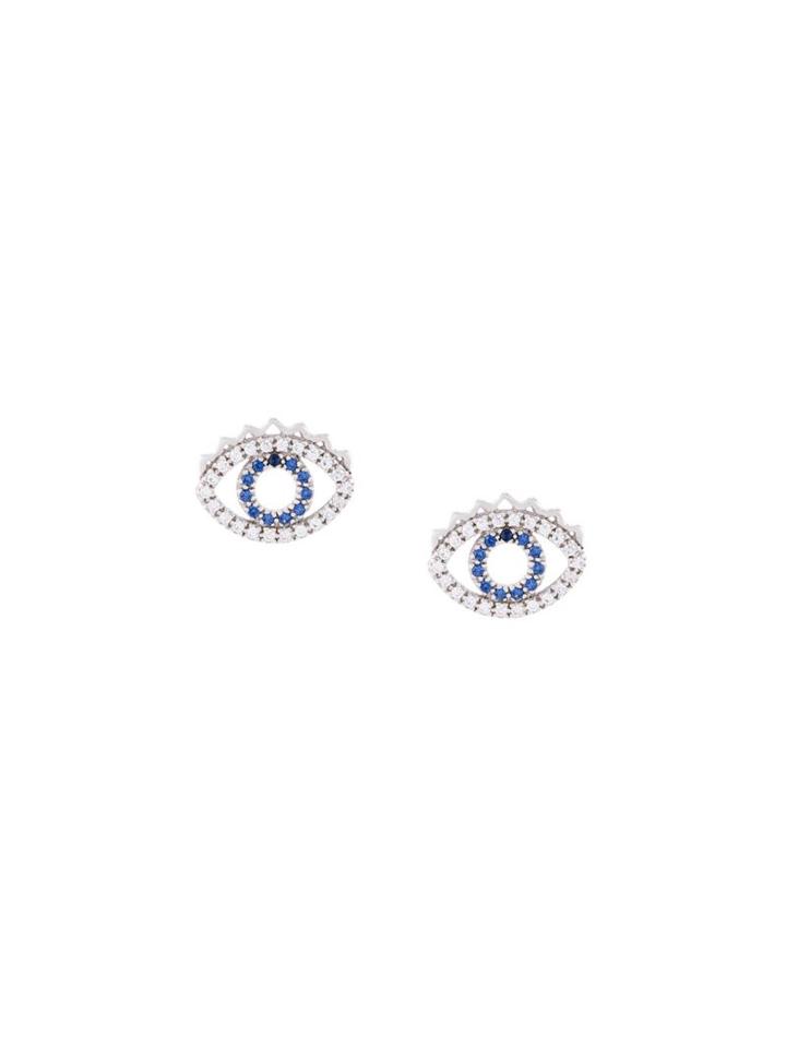 Kenzo Eye Earrings, Women's, Metallic, Silver/ruthenium