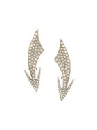 Saint Laurent Cocktail Arrow Earrings, Women's, White