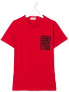 Paolo Pecora Kids Future Blocked Print T-shirt - Red