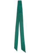 Saint Laurent Stud Embellished Tie - Green