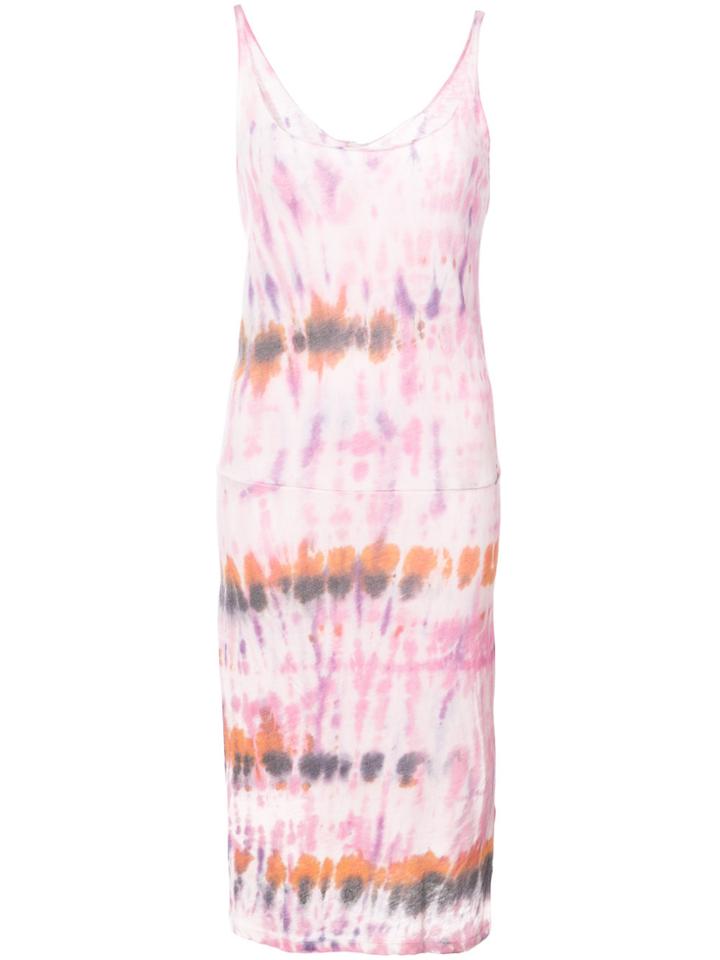 Raquel Allegra Tie-dye Print Sleeveless Dress - Pink & Purple