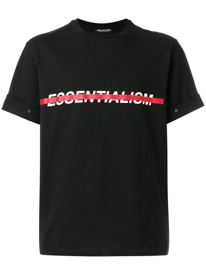 Neil Barrett Slogan T-shirt - Black