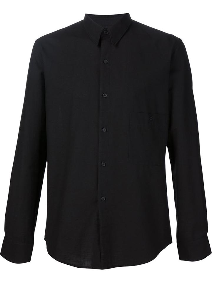 Lemaire Classic Shirt, Men's, Size: 48, Black, Cotton