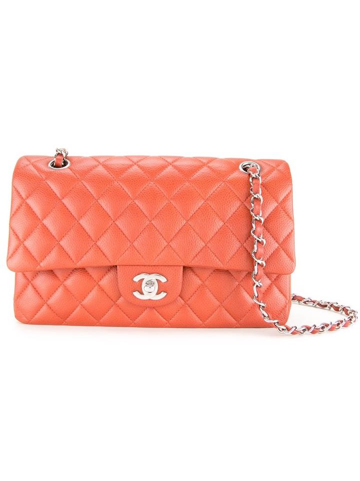 Chanel Vintage Quilted Cc Double Flap Chain Shoulder Bag, Women's, Red