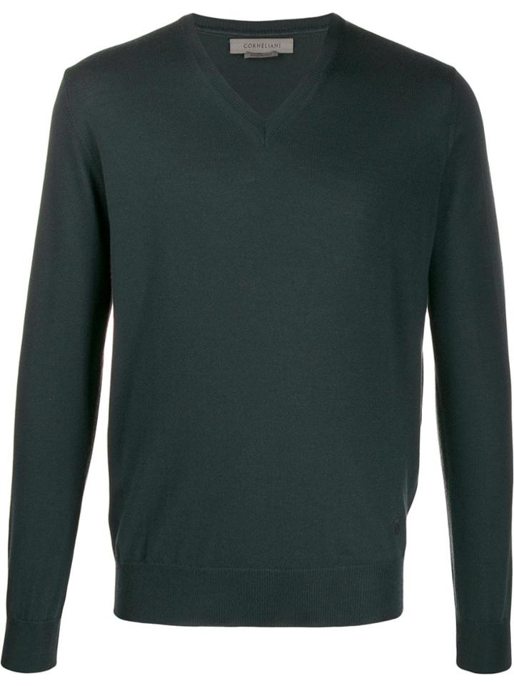 Corneliani V-neck Jumper - Green