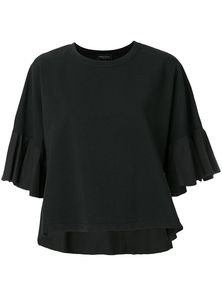 Roberto Collina Flared Layered T-shirt - Black