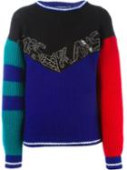 Kansai Yamamoto Vintage Embroidered Sweater, Women's, Size: Medium, Blue