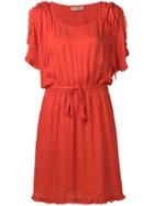 Twin-set Tie Waist Dress - Red