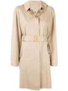 Burberry Pre-owned Belted Short Rain Coat - Brown
