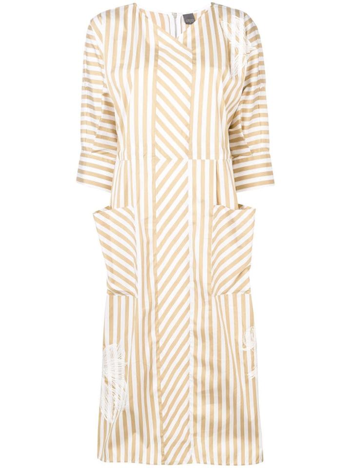 Lorena Antoniazzi Striped Midi Dress - White