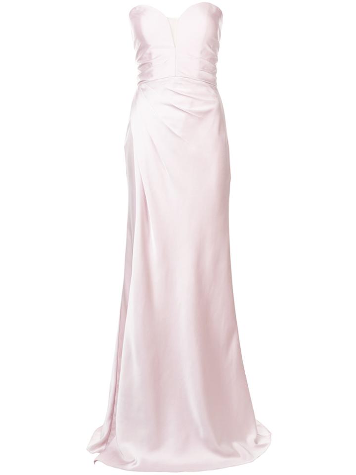 La Femme Sweetheart Neckline Gown - Pink & Purple