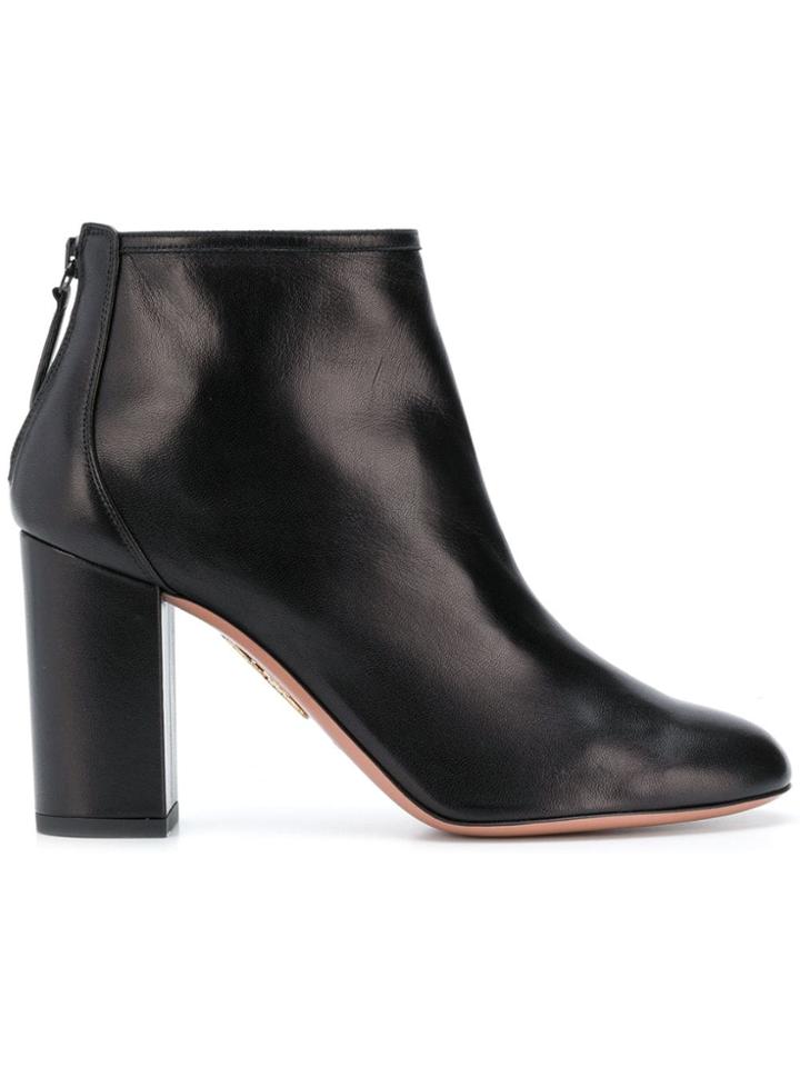 Aquazzura Downtown 90 Ankle Boots - Black