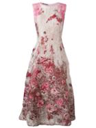 Alberta Ferretti Floral Jacquard Dress, Women's, Size: 40, Nude/neutrals, Acetate/silk/other Fibres/polyamide