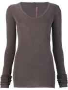 Rick Owens Lilies V-neck T-shirt - Grey