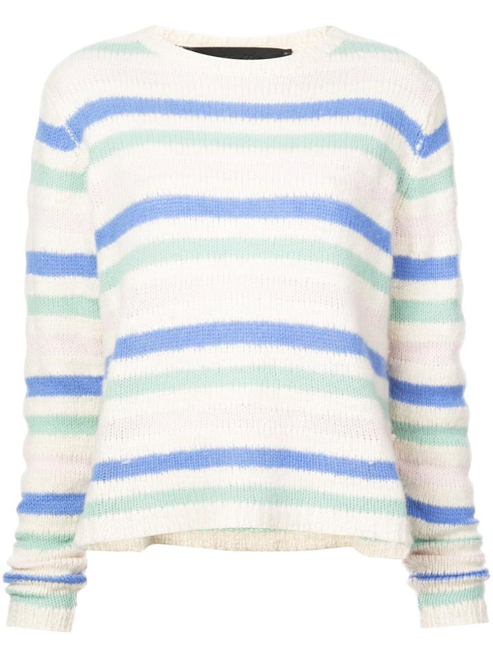 The Elder Statesman Cashmere Striped Sweater - Blue