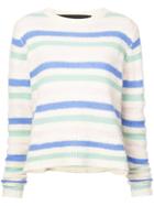 The Elder Statesman Cashmere Striped Sweater - Blue