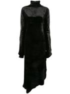 Paula Knorr Relief Long Sleeve Dress - Black