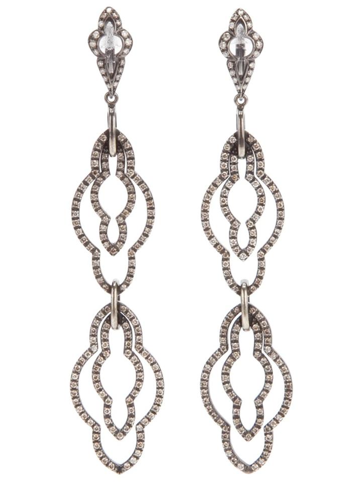 Loree Rodkin Drop Diamond Earrings - Metallic
