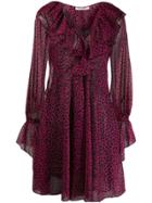 Philosophy Di Lorenzo Serafini Ruffle Trim Printed Dress - Pink