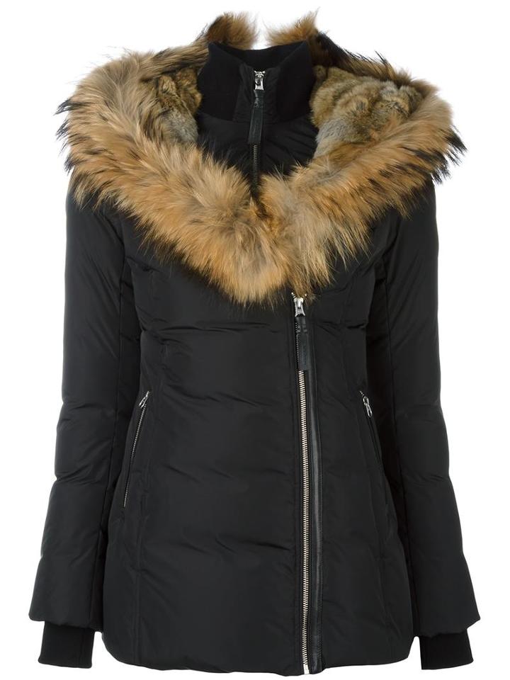 Mackage 'akiva' Puffer Jacket, Women's, Size: Xs, Black, Polyester/feather Down/rabbit Fur