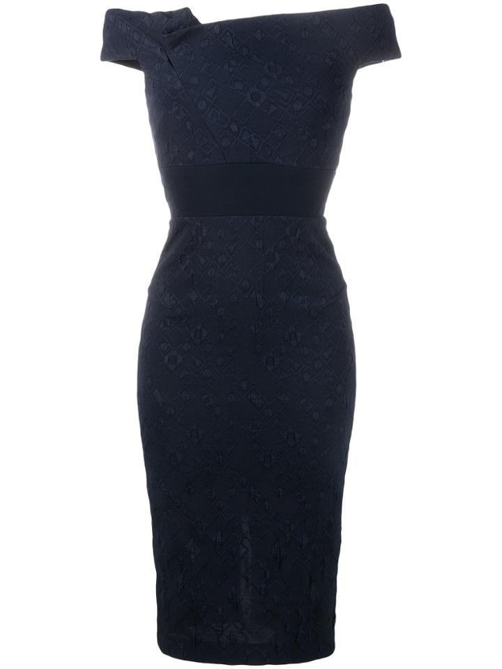 Roland Mouret Monamy Off-shoulder Dress - Blue