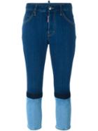 Dsquared2 Icon Panelled Jeans, Women's, Size: 42, Blue, Cotton/spandex/elastane/polyester